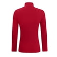thumbnail image 4 of Pitauce Chandail de Base Ajusté pour Femmes Automne Hiver à Col Roulé Décontracté en Tricot Chandails Extensibles Chandail Décontracté Jumper Hauts, 4 of 5
