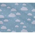 thumbnail image 4 of oneOone Cotton Flex Fabric Raindrop & Clouds Nature Print Sewing Fabric BTY 40 Inch Wide, 4 of 4