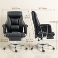 thumbnail image 3 of HOMCOM Executive Office Chair, Overstuffed Reclining Desk Chair, Black, 3 of 10