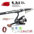 thumbnail image 1 of 1.8m 3.0m Telescopic Fishing Rod Reel Combination Fishing Rod Reel Combo Trout Rod and Left and Right Hand Interchangeable Fishing Reel Set Sea Fishing Rod Sea Fishing, 1 of 8