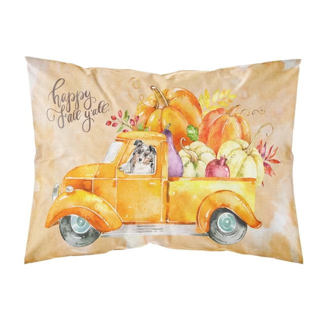 Carolines Treasures CK2646PILLOWCASE Automne Récolte Berger Australien Tissu Taie d'Oreiller Standard