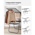 thumbnail image 3 of Black Clothes Drying Rack, Foldable 2 - Level, Free - Standing Large Drying Rack with Height - Adjustable Wings, 33 Drying Rails, and Sock Clips, 3 of 6