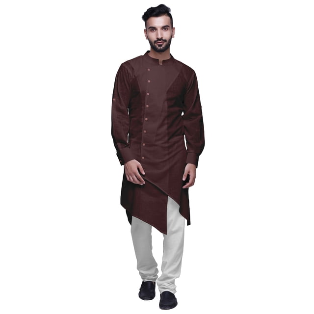 Atasi Cotton Flex Designer Button Down Kurta For Men Casual Summer Wear Kurtas-Large