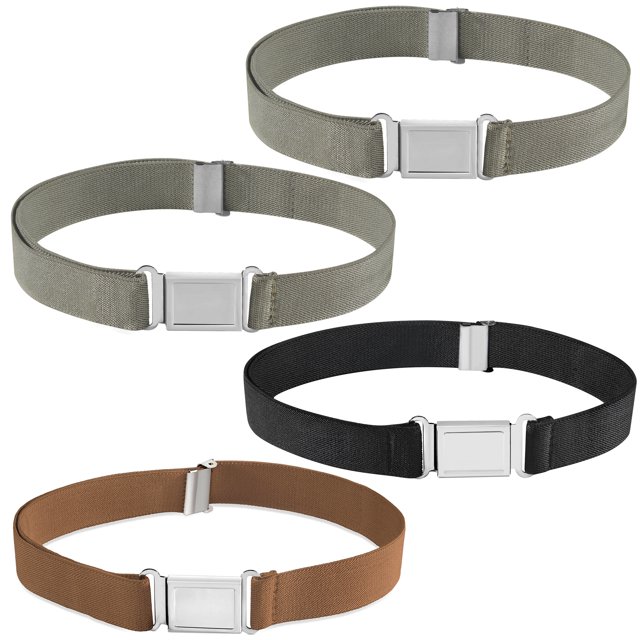 Buyless Fashion Ceinture Élastique Ajustable pour Tout-Petits Garçons avec Boucle Magnétique