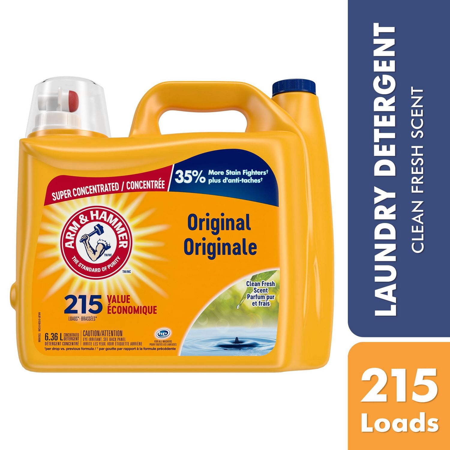 Arm & Hammer Clean Fresh Scent Liquid Laundry Detergent, 215 Loads, 6.36 L