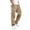 Khaki, variant on HXWCHs Men's Streetwear Casual Cargo Pants with Multiple Pockets Drawstring Waist and Patchwork Detail for Outdoor Sports XXXXXL Dark Gray