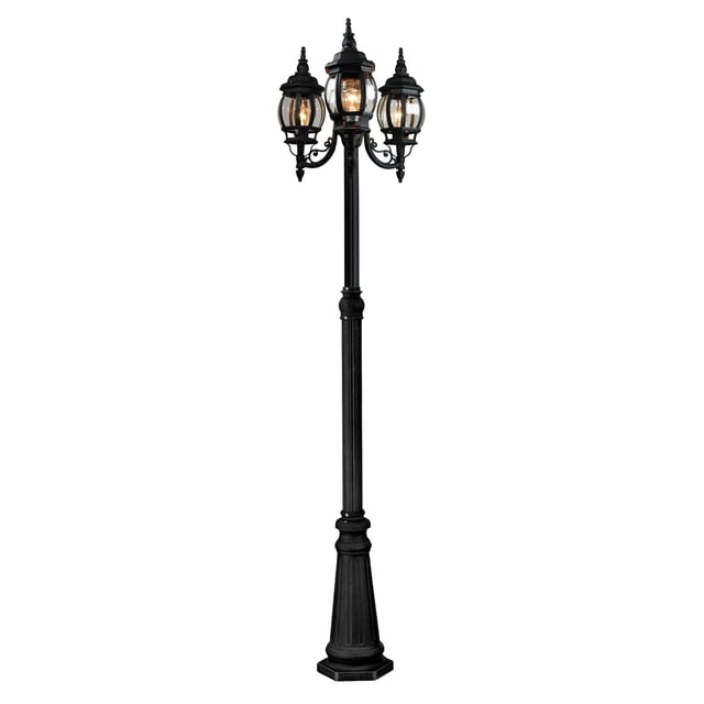 Artcraft Lighting Classico Lanterne et Poteau d'Extérieur à 3 Lumières
