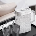 thumbnail image 3 of WRKEKC Clearance 2000ml Transparent Beverage Pitcher with Ribbed Handle | Leak-Proof ABS Plastic Water Jug for Bar, Kitchen, Parties | Dishwasher Safe, 3 of 6