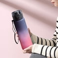thumbnail image 3 of Large Capacity Outdoor Sports Water Bottle, Leak Proof Locking Lid Tumbler, Bouncing Portable Cup with Built-In Filter, Heat Resistant Plastic for Hiking Gym Travel, 3 of 6