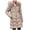 Khaki, variant on HongQid Long Puffer Winter Coat For Women Trendy Padded Down Jackets Full Zip Up Parka Coats With Faux Fur Hood
