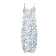 thumbnail image 5 of Lenago Robes d'Été Grande Taille pour Femmes Mode à Bretelles Taille Mi-Haute Col en V Sans Manches à Rayures Imprimées Coupe Ajustée Robe Longue de Plage Robes d'Été de Plage en Liquidation, 5 of 5
