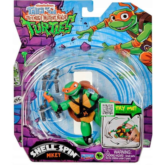 Teenage Mutant Ninja Turtles Shell Spin 5 Inch Action Figure - Mikey (Michelangelo)