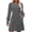 Gray#womens long sleeve sweater dress, variant on aohooy Sweaterdress for Women Ribbed Knit Long Sleeve Dresses Empire Waist Crewneck Winter Knee Length A Line Dress with Pockets Navy,L