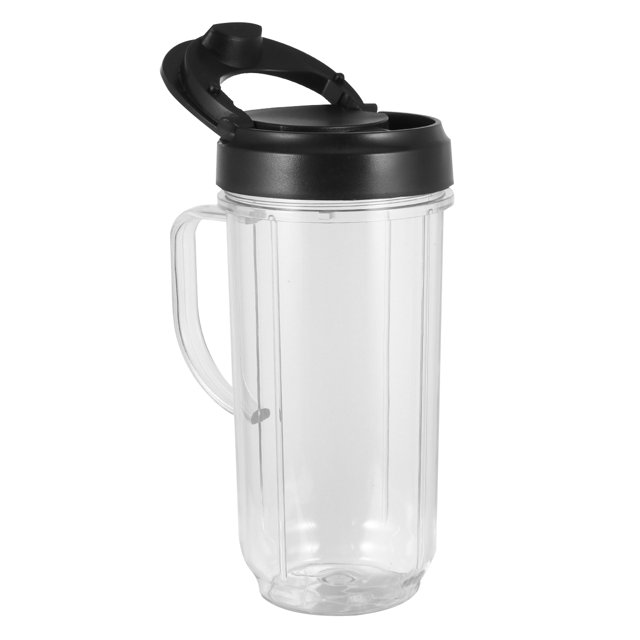 Blender Cup Tall Large Big Cup 22oz Plastic Replacement Container with Handle Blender Accessories (Cup + Lid)