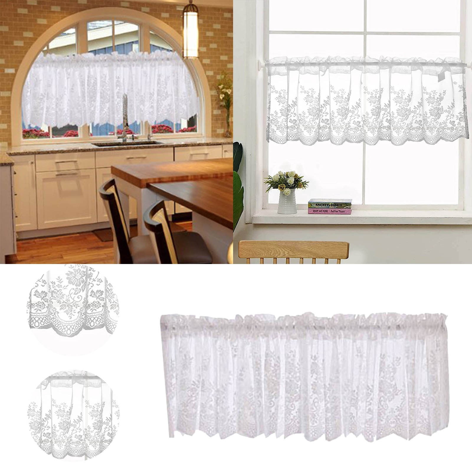 Semi See Through Lace Bedroom Short Curtains Kitchen Decorated With Elegant Glitter Shower Curtain Liner Tan Shower Curtains for Bathroom 5ft Curtains for Windows 80 Length Curtains Big Curtains