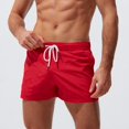 thumbnail image 2 of Mens 5 Inch Swim Trunks Board Shorts Solid Red Xl, 2 of 7