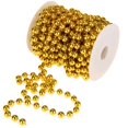 thumbnail image 4 of simhoa 10mm Round Pearls Strands Garland Spool Beads Craft Wedding Decor 10m - Gold, 4 of 8