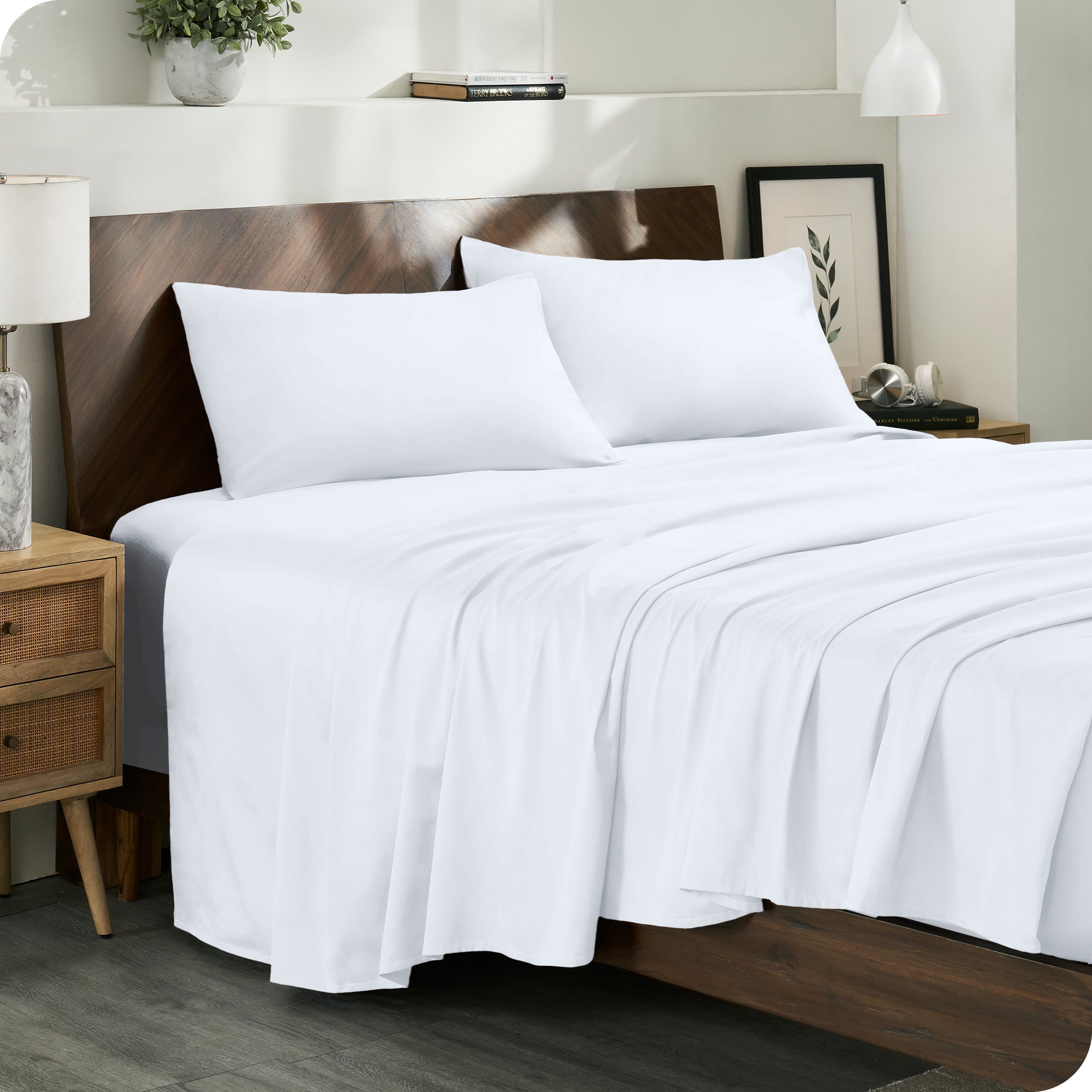 Bare Home 100% Organic Cotton Sheet Set - Sateen Weave