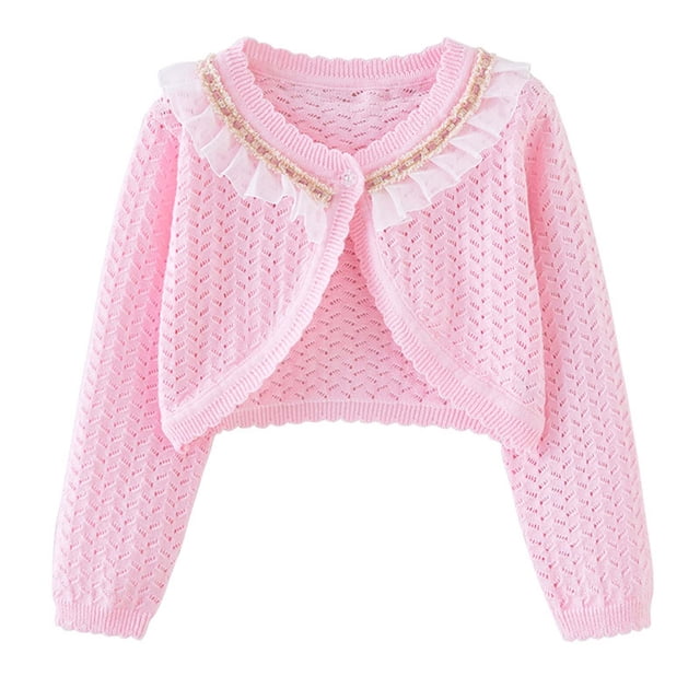 RXIRUCGD Veste/veste Décontractée à Capuche pour Enfants avec Boutons Perforés, Col Rond, Manches Longues (Rose, Taille : 9-10 Ans)
