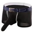 thumbnail image 1 of Lovzfmll Men's Underwear, Solid Color Stretchy Sports Boxers, Breathable Comfort Boxer Briefs, 1 of 2