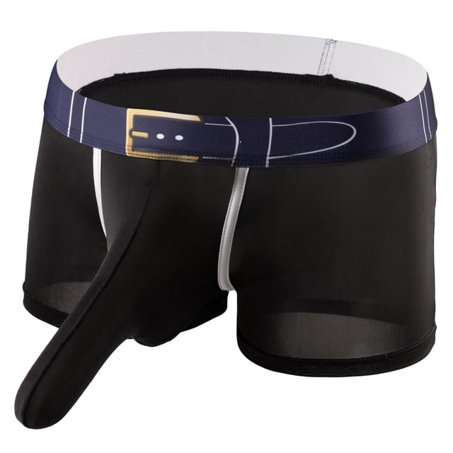 Lovzfmll Men's Underwear, Solid Color Stretchy Sports Boxers, Breathable Comfort Boxer Briefs