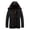 Black, variant on Maqroz Mens Fleece Lining Coat Full Zip Hooded Jacket with Pockets Casual Thermal Quilted Coat Fashion Solid Color Outerwear Fall Winter Keep Warm Overcoat
