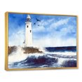 thumbnail image 2 of Designart Lighthouse On The Rocky Island With Seagulls FLOAT FRAME WALL ART, 2 of 4