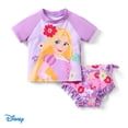thumbnail image 1 of Disney Princess Toddler Girls Swimsuit Ariel Rapunzel Tiana Rash Guard 2 Pieces Set Sizes 2-6, 1 of 6
