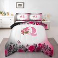 thumbnail image 1 of Erosebridal Ensemble de Literie Monogrammée pour Lit Simple, Couette Personnalisée avec Initiale, Décoration avec Lettre, Réversible, Légère, 2 Pcs, 1 of 8