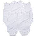 thumbnail image 1 of Carter's Cache-Couches Blancs Sans Manches Unisexes pour Bébé, Lot de 5 (18 Mois), 1 of 2