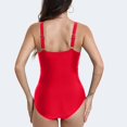 thumbnail image 4 of FhsagQ Swimsuit Sets for Women Bodysuit New Solid Color Mesh Splicing Piece Swimsuit and Fashionable and Backless Swimsuit Women Swimsuit Sets Red Red XL, 4 of 4