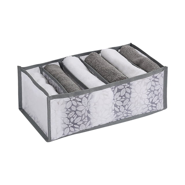 HOARBOEG Foldable Printed Mesh Underwear Shirt Leggings Jeans Drawer Storage Box