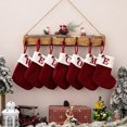 thumbnail image 4 of 1 Pce Chaussettes Joyeux Noël Lettres Alphabet Flocon de Neige Rouge Bas de Noël, 4 of 4