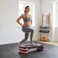 thumbnail image 2 of Soozier Adjustable Aerobic Stepper, Exercise Step Platform, 4"-6"-8", Pink, 2 of 10