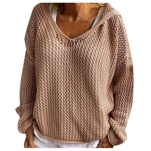 Sun Protection Clothing Womens Knitted Outer Sun Protection Knitted Hooded Sun Protection Clothing.