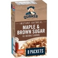 thumbnail image 1 of Quaker Maple & Brown Sugar Flavour Instant Oatmeal, 1 of 9