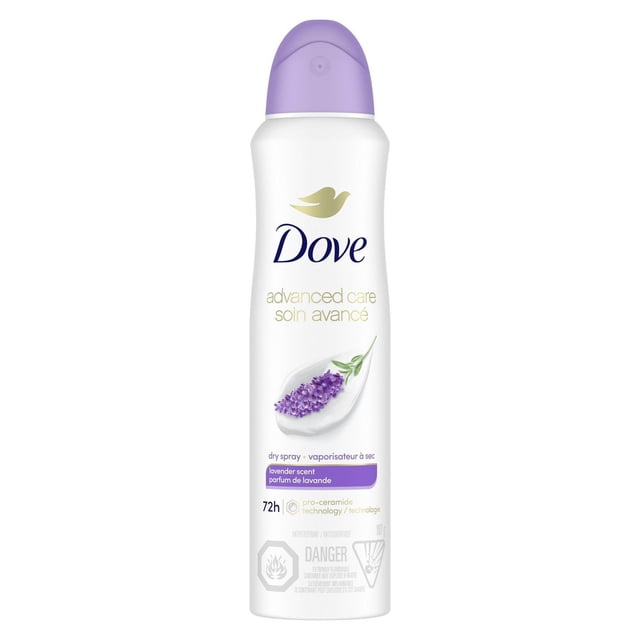 Dove Advanced Care Antiperspirant Deodorant Dry Spray Lavender, 107 g
