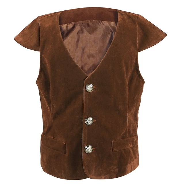 WEIYLL Boys Vests Classic Solid Color V-Neck Sleeveless Vampire Renaissance Victorian Ruffles Tops for 8-10 Years