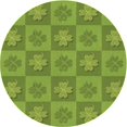 thumbnail image 1 of Ahgly Tapis Rond Lavable en Machine Intérieur Transitionnel Vert Pistache, 5 Pieds Rond, 1 of 7