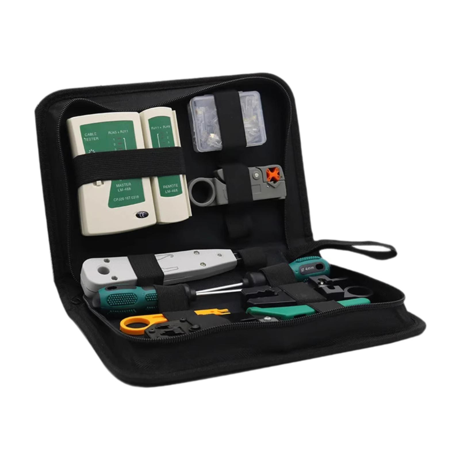 Miulika Network Tool Kit 11 in 1 Anti Slip Handle Cable Repair Maintenance Tools Set