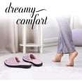 thumbnail image 5 of Roxoni Womens Soft Open Toe Slide Slippers, Indoor Outdoor Rubber Sole Pink, 5 of 5