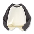 thumbnail image 2 of MIASHUI Girls Boys Long Sleeve Athletic Undershirt Tops Base Layer Cotton Stretch Shirts,Grey,3-4 Years, 2 of 3