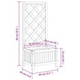 thumbnail image 4 of vidaXL Planter with Trellis Brown Solid Wood Fir, 4 of 5