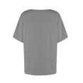 thumbnail image 4 of Women's Button V-Neck T Shirt Short Sleeve Loose Casual Blouse Basic Tee Tops, 4 of 4