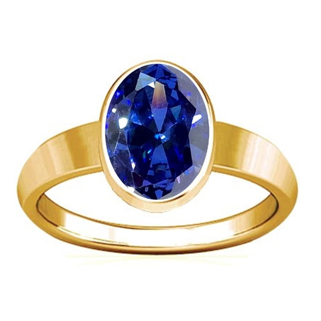 Divya Shakti Bague en Panchadhatu en Tanzanite de 4,25 à 4,50 Carats, Design Simple (9,5)