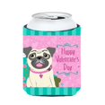 thumbnail image 1 of Carolines Treasures VHA3002CC Happy Valentines Day Pug Can or Bottle Hugger, 1 of 1