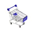 thumbnail image 3 of Baby Kids Simulation Mini Shopping Cart Toys Handcart Supermarket Storage Basket Trolley Toy, 3 of 3