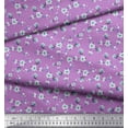 thumbnail image 3 of Soimoi polyester Crepe Fabric Leaves & Magnolia Floral Printed Fabric 1 Yard 52 Inch Wide, 3 of 5
