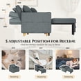 thumbnail image 3 of AECOJOY Fauteuil-Lit 3-en-1 de 38 Pouces, avec Dossier Réglable, Gris Foncé, 3 of 9
