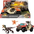 thumbnail image 1 of Jurassic World Rebirth Launch ‘N Battle Vehicle with 1 Human & 1 Raptor Figure, Turret & Projectiles, 1 of 6